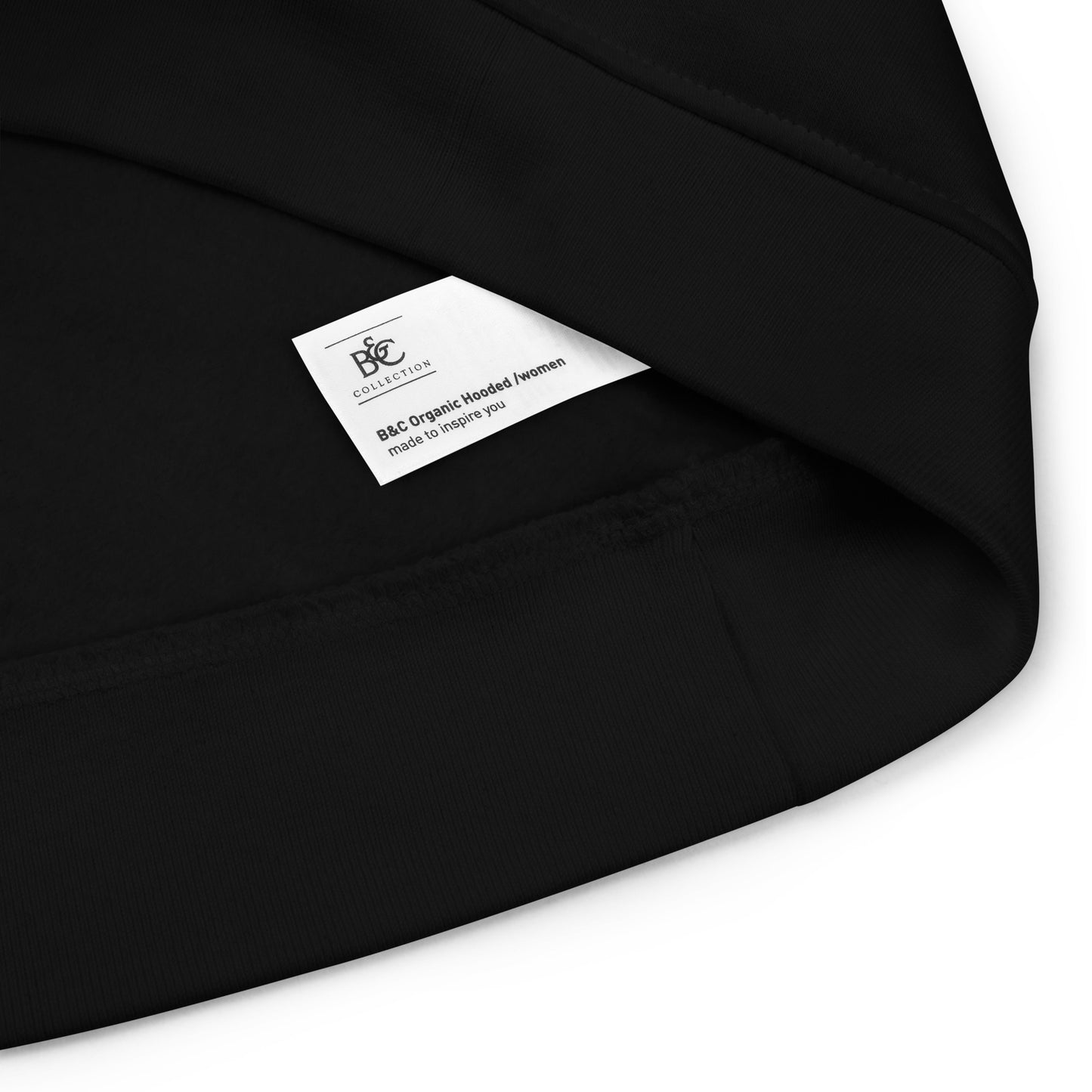 Blue Pink White Big Daisies Series Black Eco Fitted Hoodie