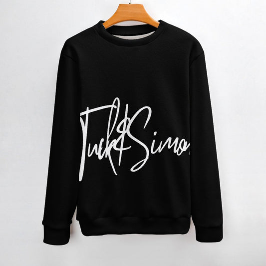 S-3XL Tuck & Simon Signature Black Jumper