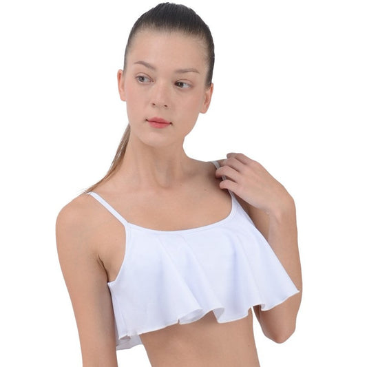 Teen - Plus Size Blue Pink White Vive l'Paris Pride Frilled Summer Top