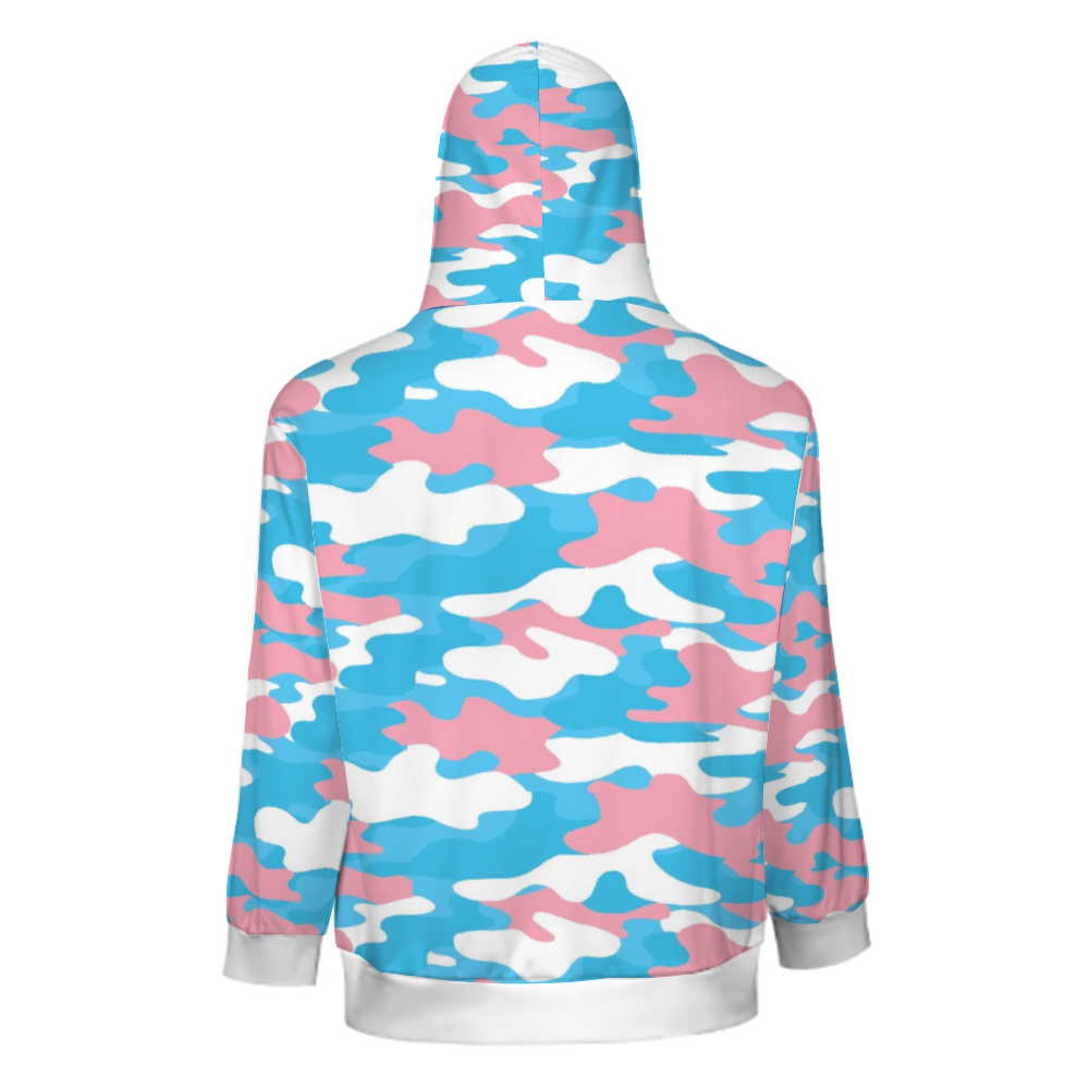 Teen Pride Camouflage Full-Zip-Up Causal Long-Sleeved Hoodies