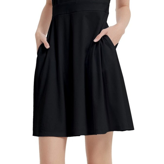 toffolo Teen Black Halter-Neck Sleeveless Cocktail Party Dress