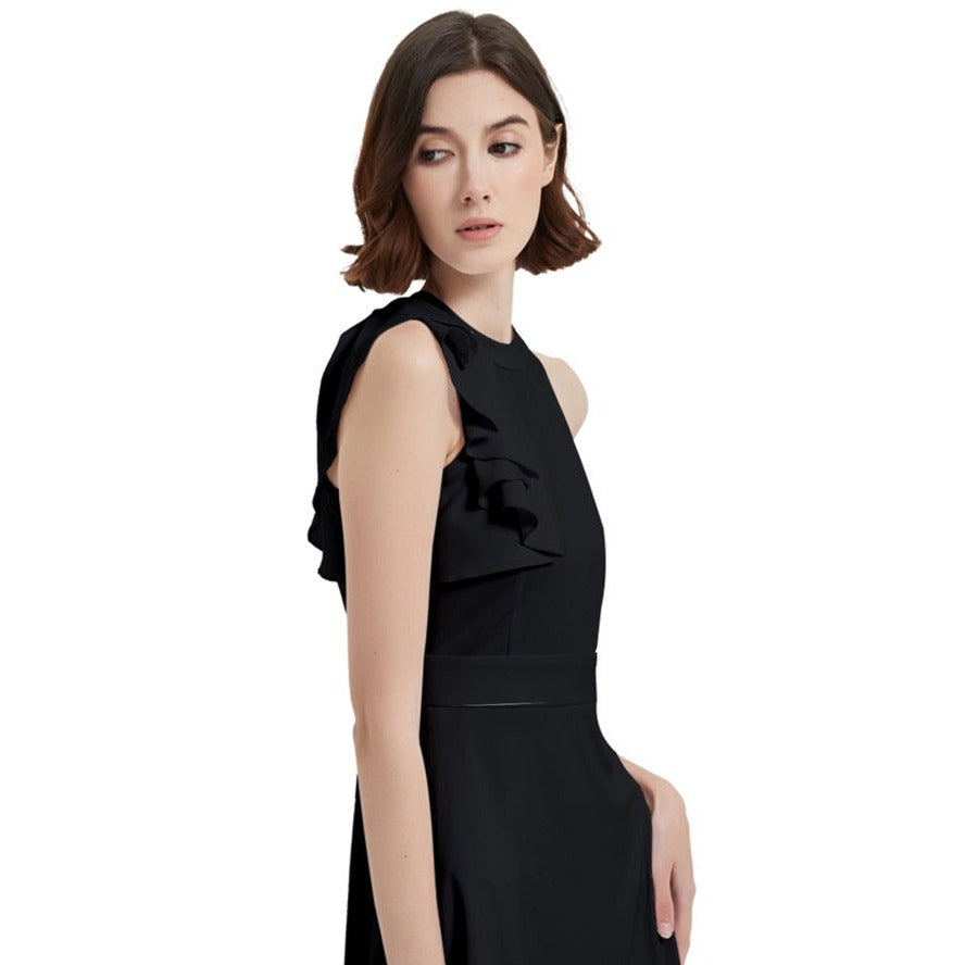 toffolo Teen Black Halter-Neck Sleeveless Cocktail Party Dress