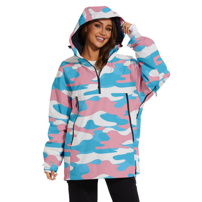 XS-5XL Teen Blue Pink White Pride Camo Winter Sports Waterproof Coat