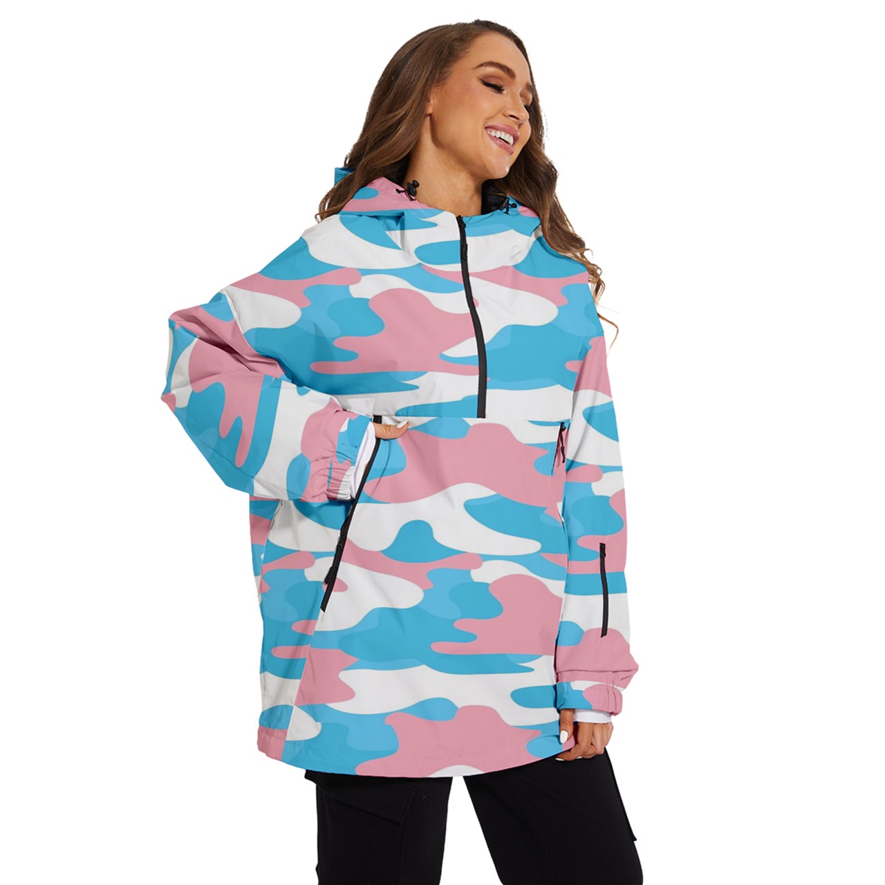 XS-5XL Teen Blue Pink White Pride Camo Winter Sports Waterproof Coat