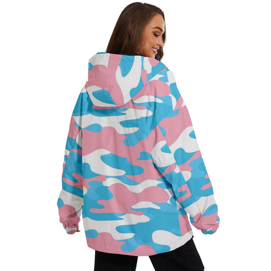 XS - 5XL  Blue Pink White Pride Camo Ski and Snowboard Waterproof Breathable Coat
