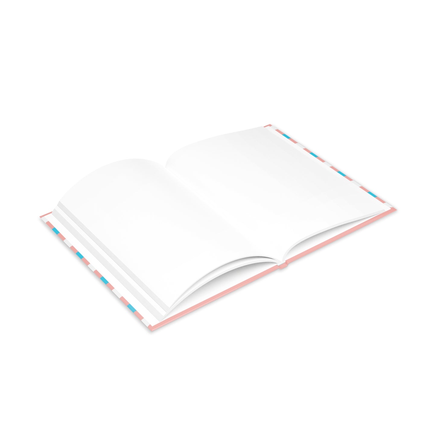 Blue Pink White Pride Candy Striped Puffy Covered Notebook