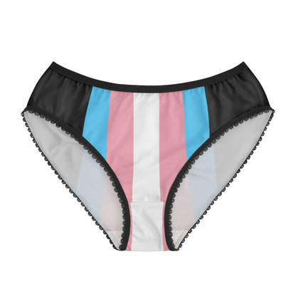 XS - 2XL Blue Pink White Pride  Black High-Cut Knickers