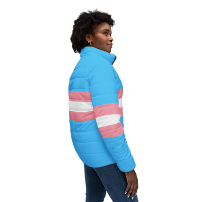 XS - 3XL Blue Pink White Pride Puffer Jacket