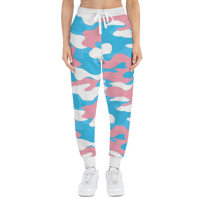 S-3XL Teen Blue Pink White Trans Pride Athletic Joggers