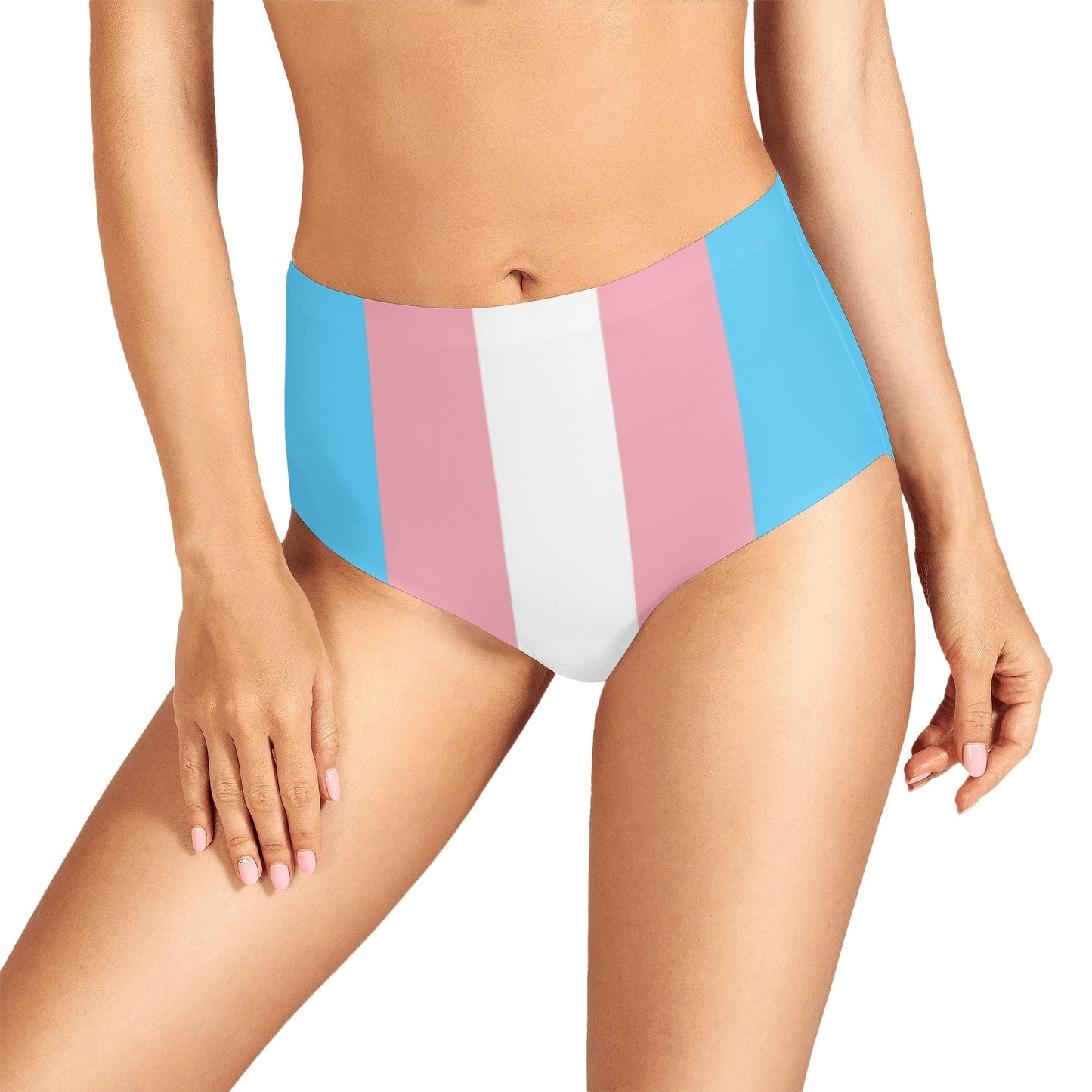 Trans Coloured Trans Pride High-Waisted Knickers