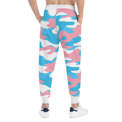 S-3XL Teen Blue Pink White Trans Pride Athletic Joggers