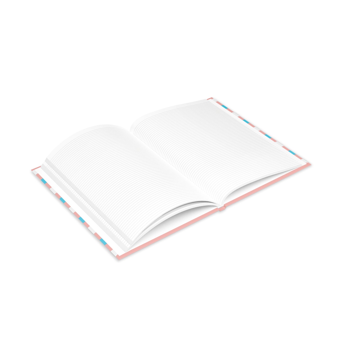 Blue Pink White Pride Candy Striped Puffy Covered Notebook