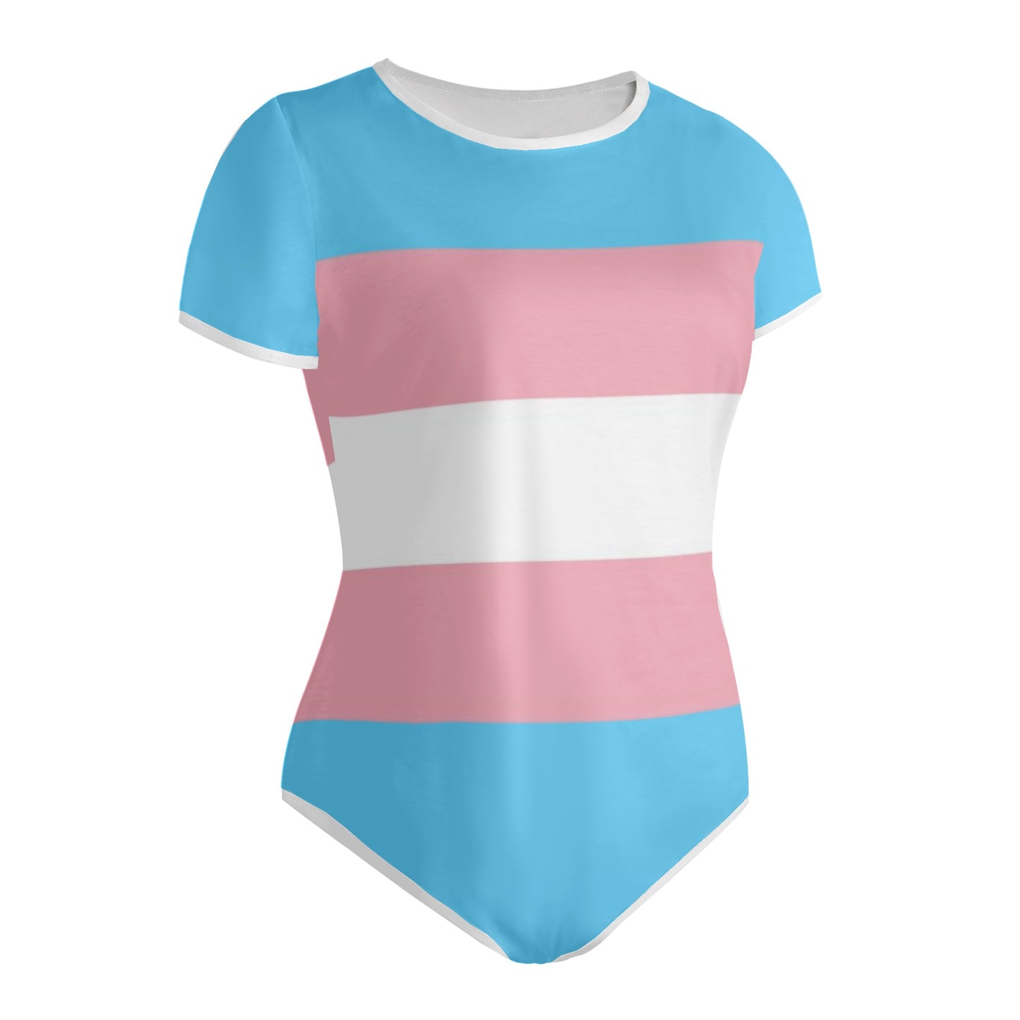 Teen Blue Pink White Pride Soft T-Shirt Bodysuit