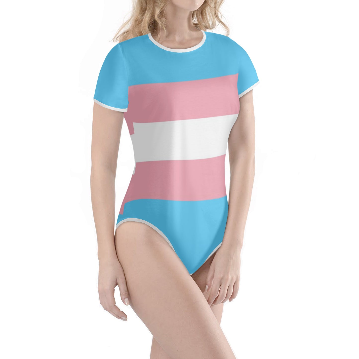 Teen Blue Pink White Pride Soft T-Shirt Bodysuit