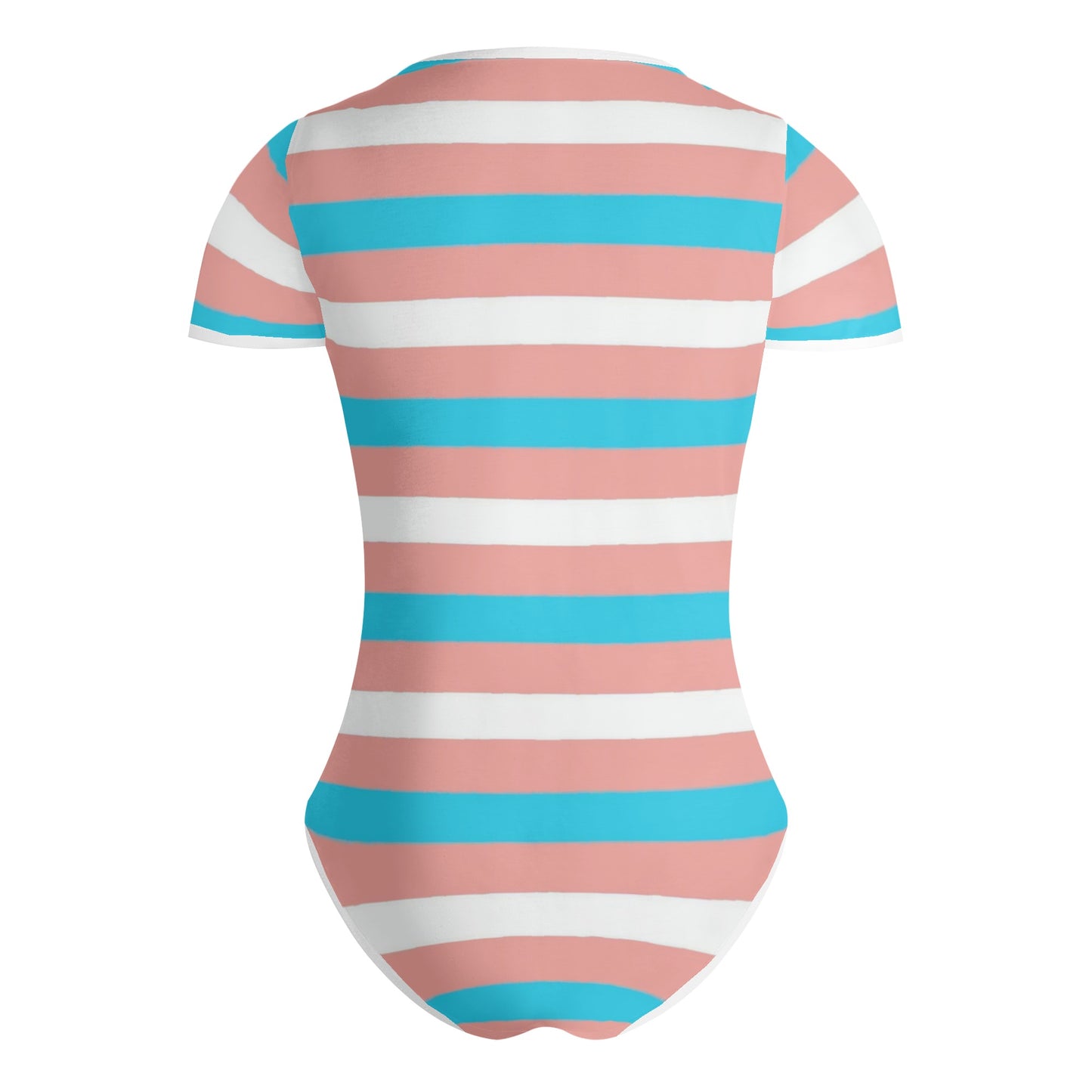Teen Blue Pink White Pride Candy Stripes Soft T-Shirt Bodysuit
