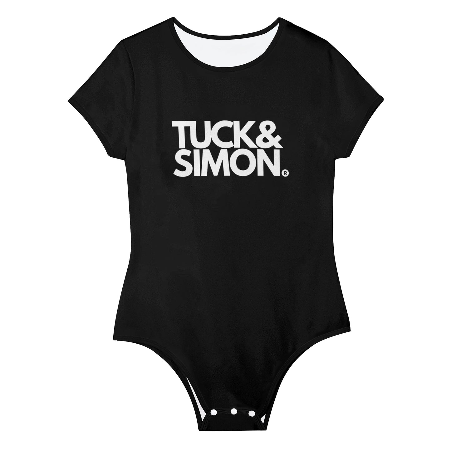 Teen Tuck&Simon Soft Black T-Shirt Bodysuit