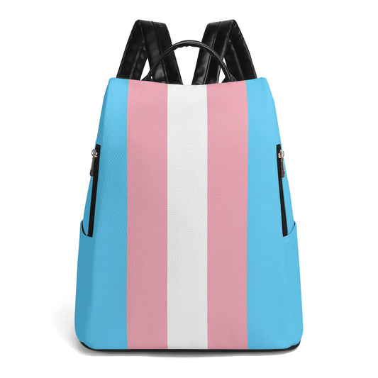 Blue Pink White Trans Pride Anti-Theft Backpack