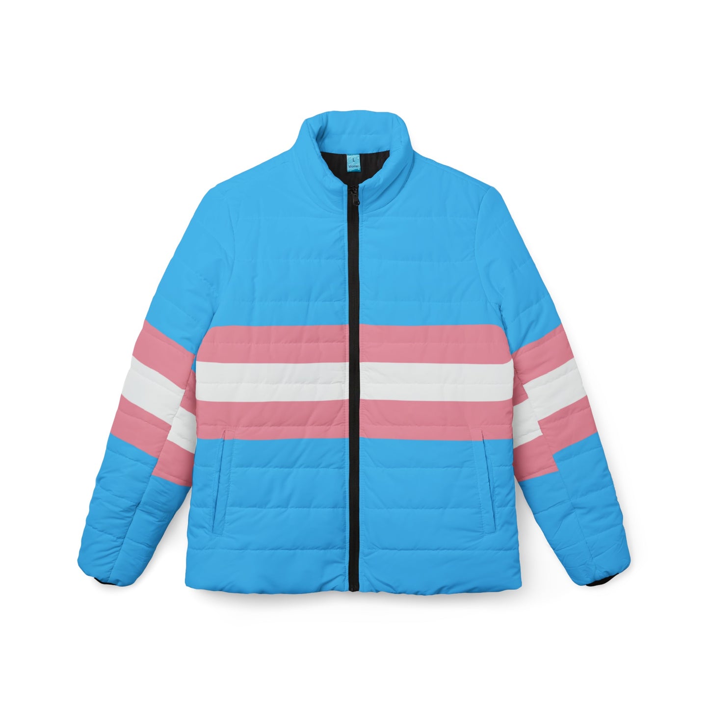 XS - 3XL Blue Pink White Pride Puffer Jacket