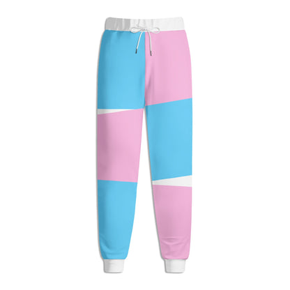 S-7XL Blue Pink White Pride Harlequin Joggers