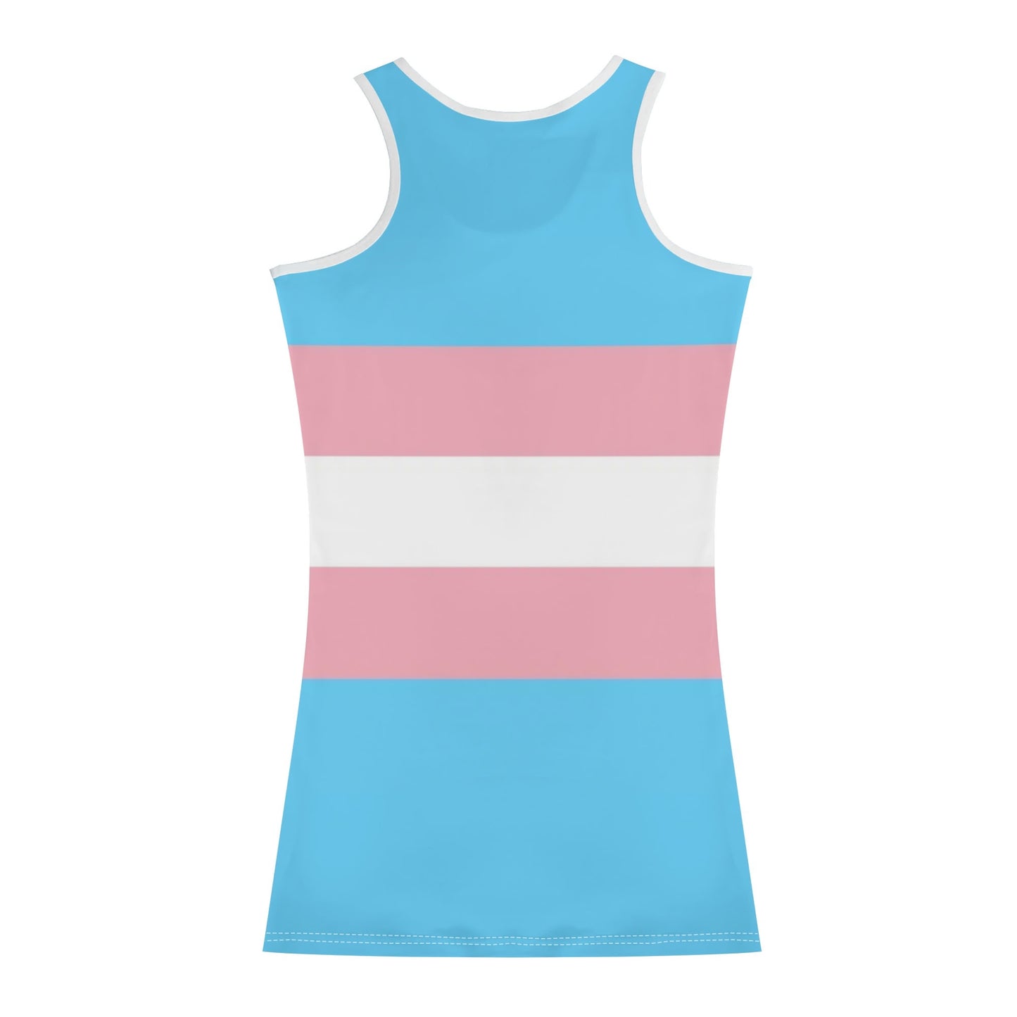 S - 5XL Blue Pink White Pride Slim Fitted Dress