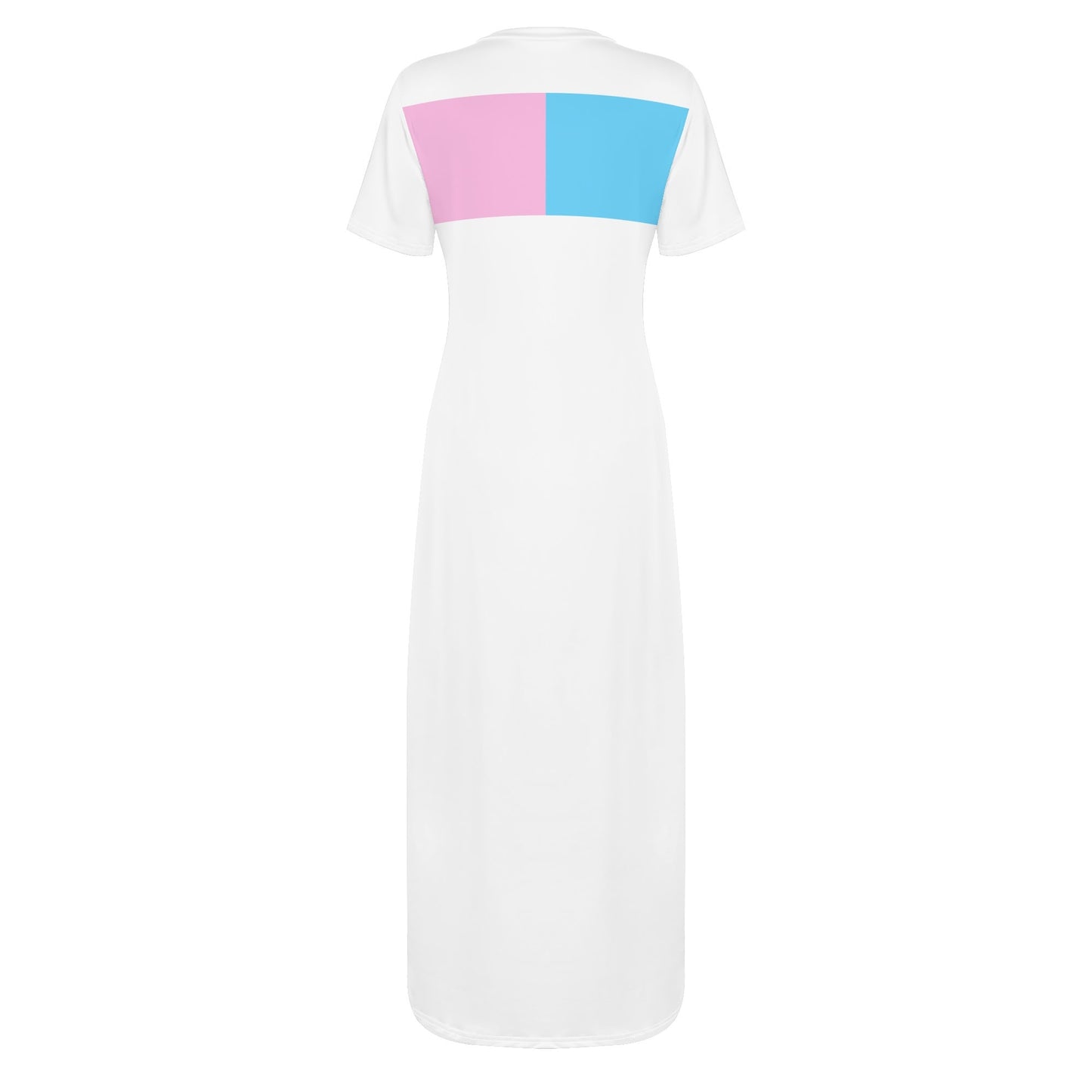 XS-4XL Blue Pink White Pride Long T-Shirt Dress