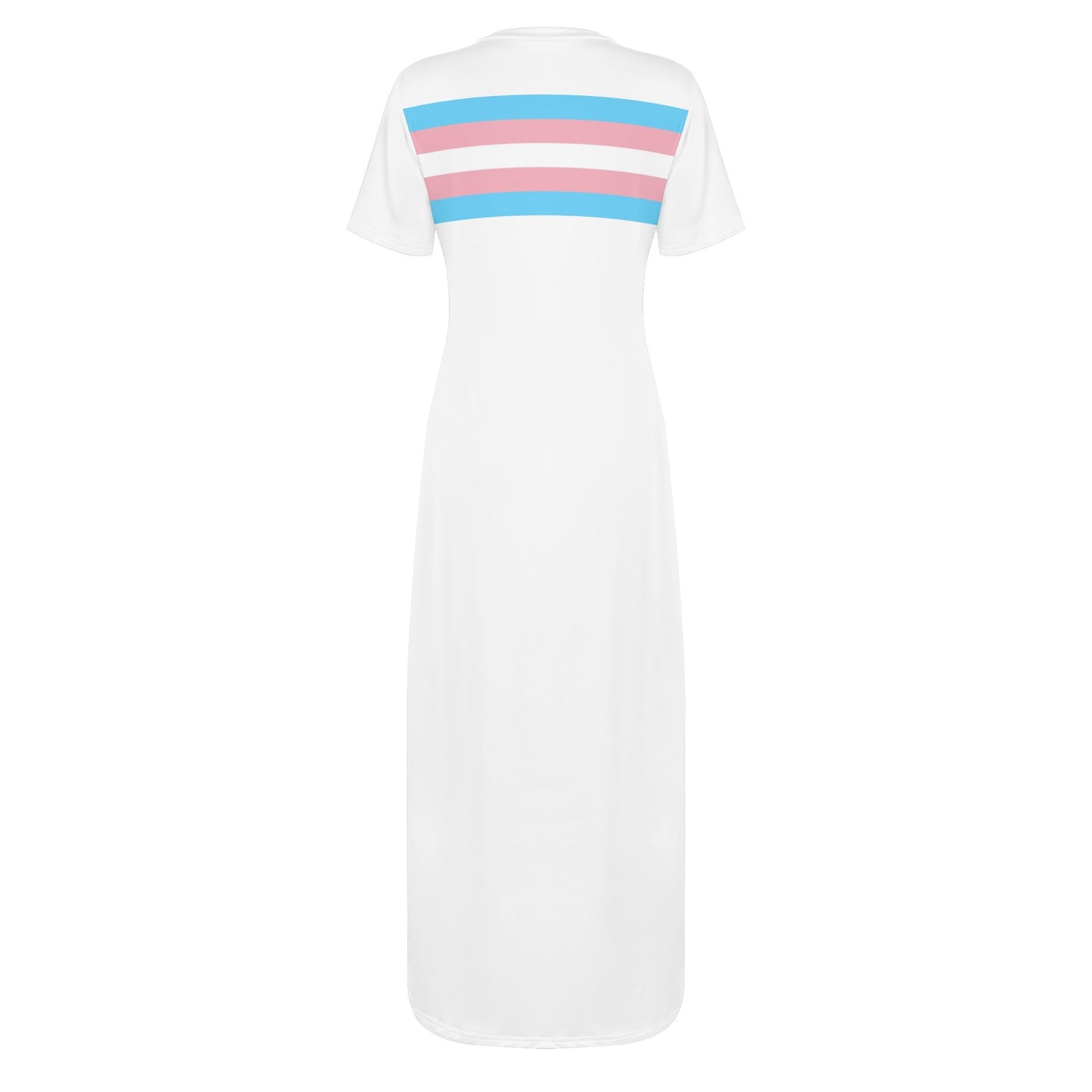 XS-4XL Blue Pink White Pride Long T-Shirt Dress