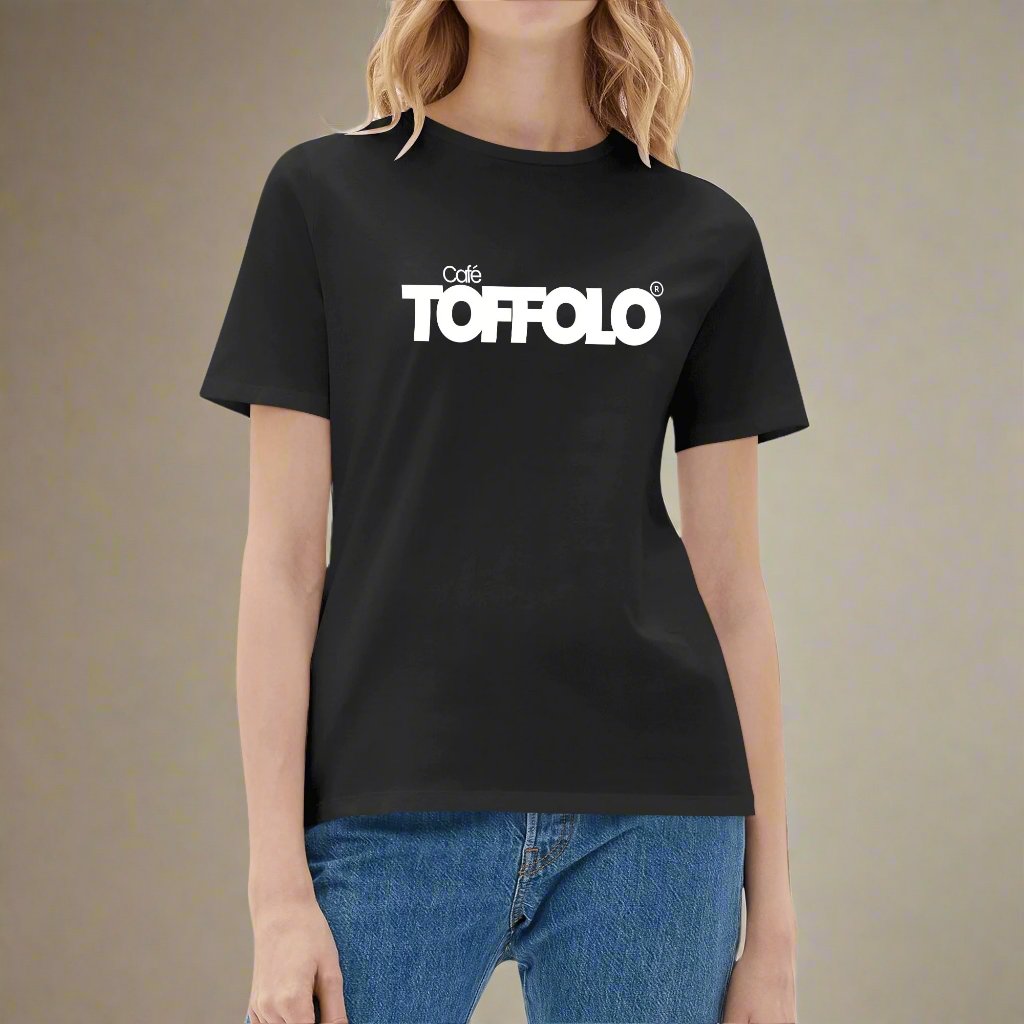 S - 5XL Café TOFFOLO® Branded Black T-Shirt