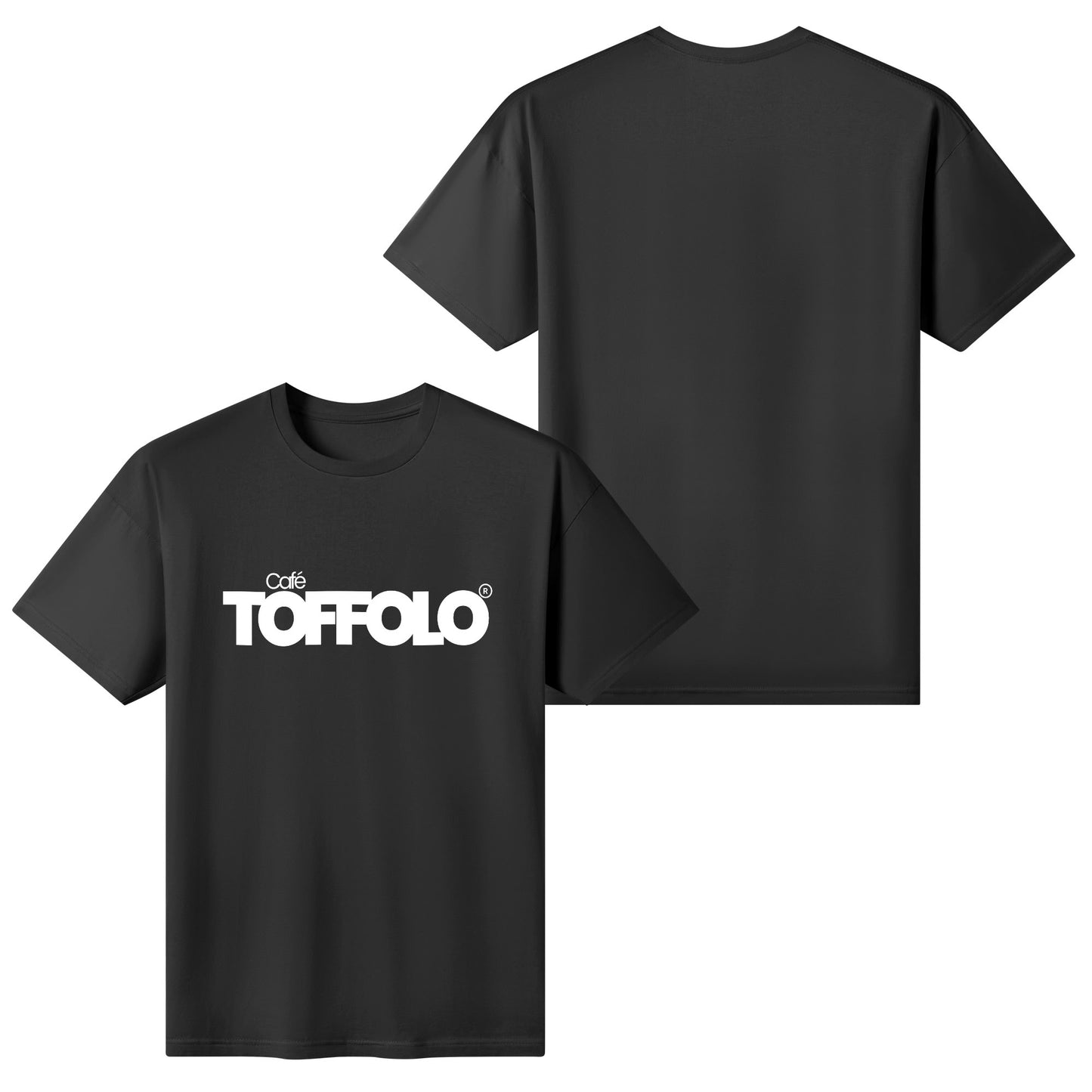 S - 5XL Café TOFFOLO® Branded Black T-Shirt