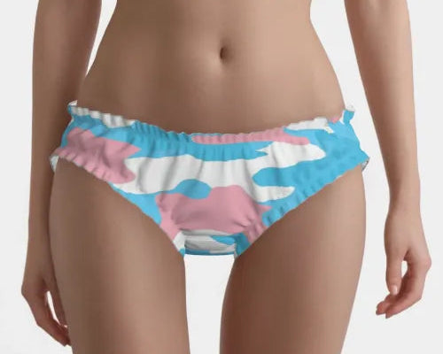 XXS-XXL Blue Pink White Pride Camouflage High-Cut Knickers