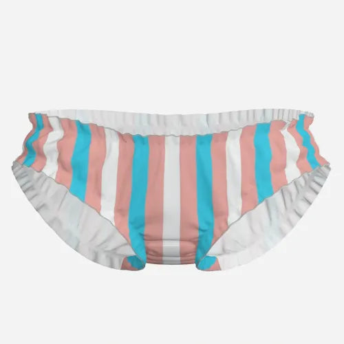 XXS-XXL Blue Pink White Pride Candystriped High-Cut Knickers