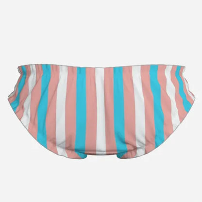 XXS-XXL Blue Pink White Pride Candystriped High-Cut Knickers