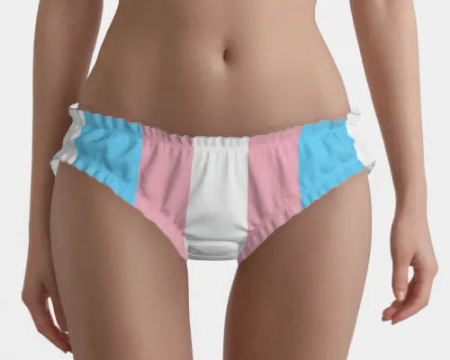 XXS-XXL Blue Pink White Pride High-Cut Knickers