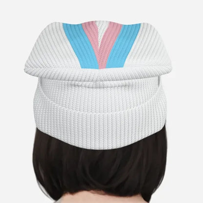 Blue Pink White Pride Colored Knitted Beanie