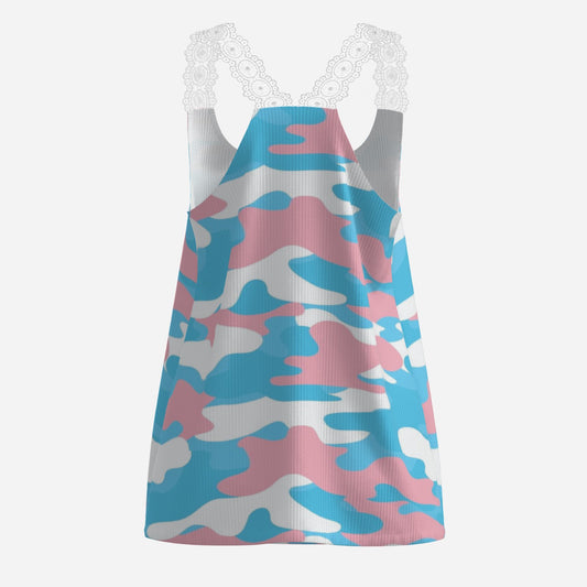 Teen Lace Shoulder Strap Tank Top