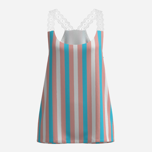 Teen Lace Shoulder Strap Tank Top
