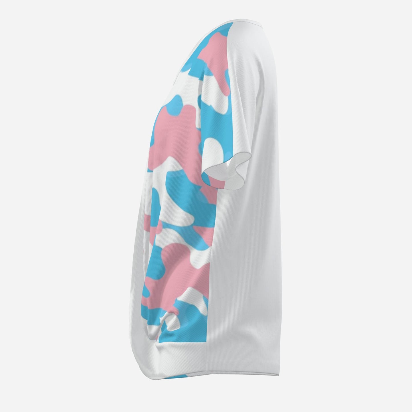 All-Over Print Women's Front Twist Drop Shoulder Short Sleeve-Imitation Cotton 170 GSM