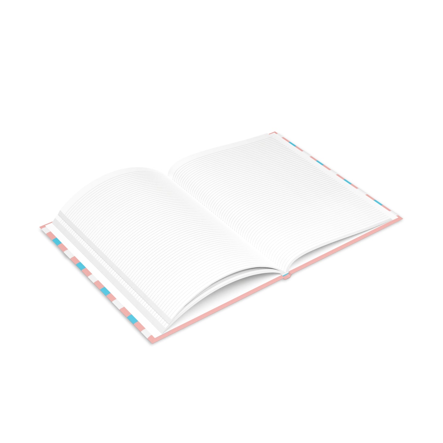 Blue Pink White Pride Candy Striped Puffy Covered Notebook