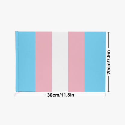 Blue Pink White All-Over Pride Rectangle Wedding Guest Book