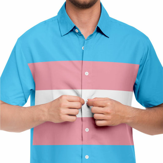 Trans Coloured Pride Boyfriend Short-Sleeved Shirt