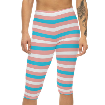 Trans Coloured Trans Pride Candy Striped Mid-Rise Walk-Out Capri