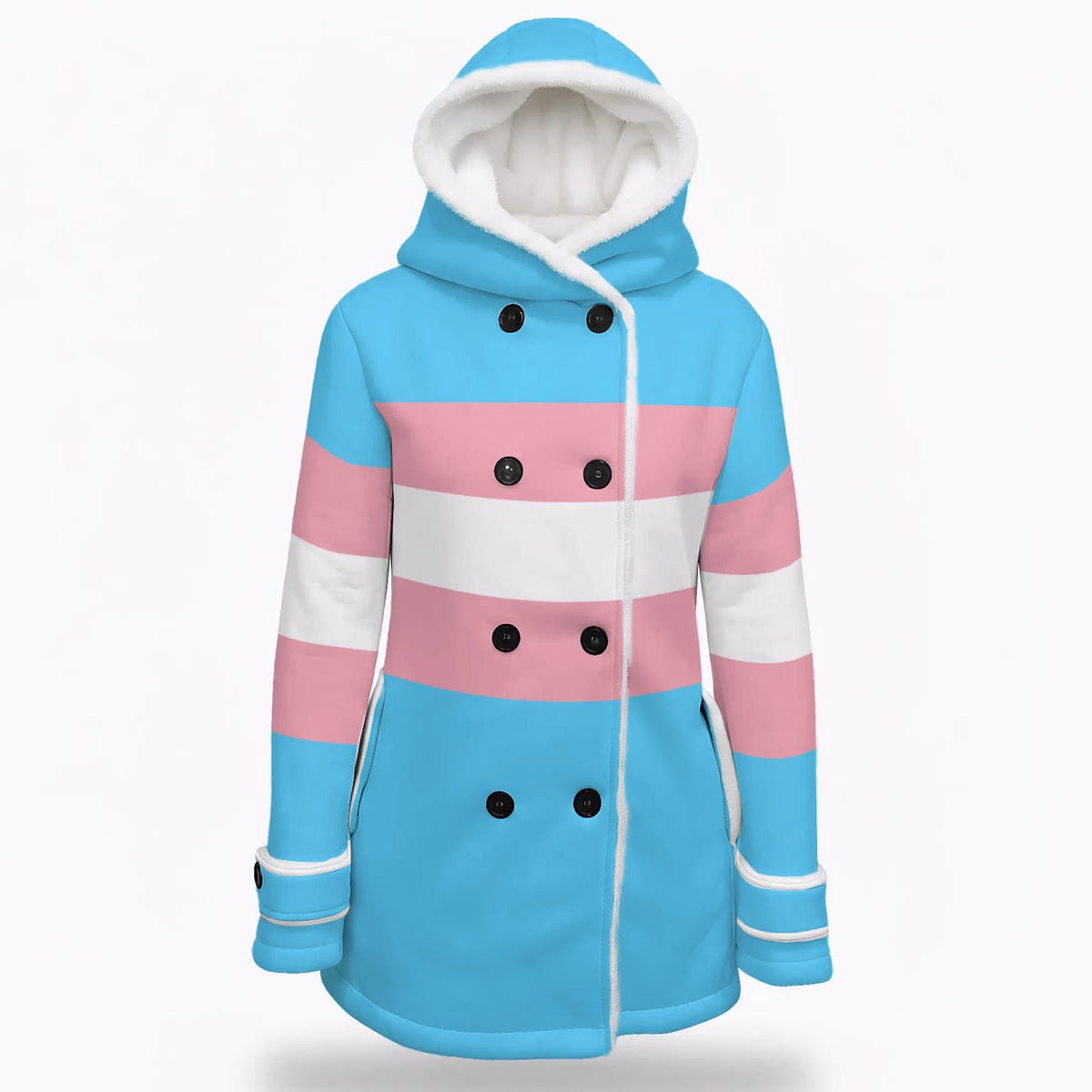 Pride Double-Breasted Fleece Winter Coat