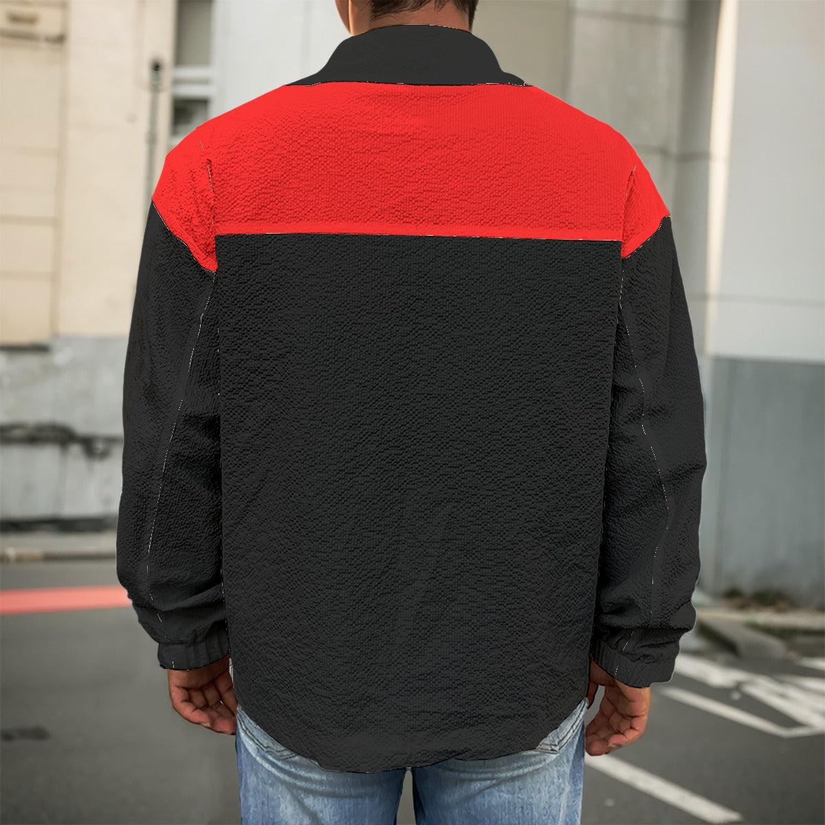 S-5XL Black/Red Tuck&Simon Destinction Casual Jacket