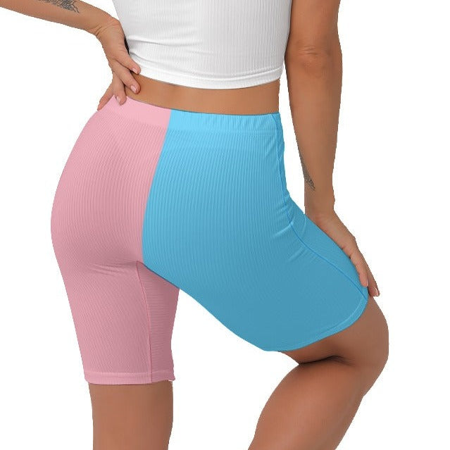 Trans Coloured Pride Stretchy Athletic Boxer-Leg Knickers