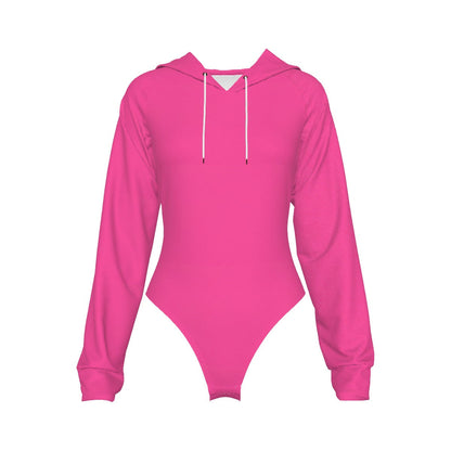 TOM Teen Triple Fuchsia Raglan Sleeve Hooded Bodysuit