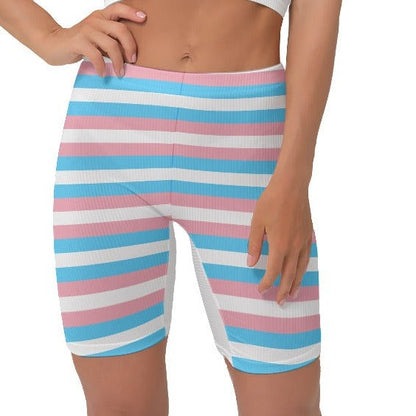 Blue Pink White Pride Stretchy Lady Boxers