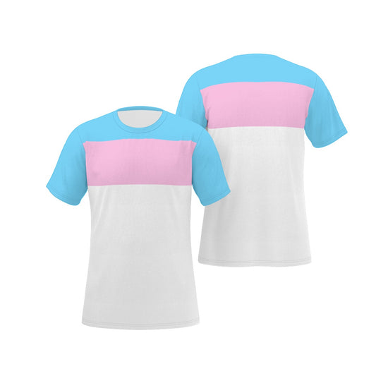 Teen - Plus Size Blue Pink White Casual T-Shirt