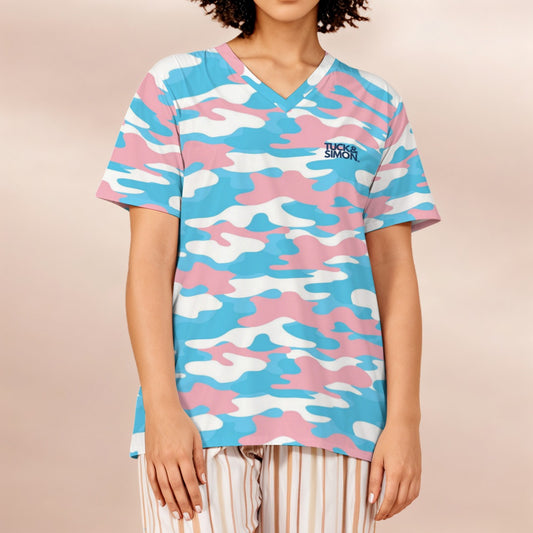S-5XL Loose V-Neck Short-Sleeve T-Shirt
