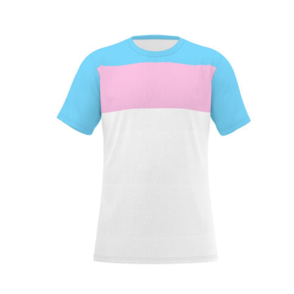 Teen - Plus Size Blue Pink White Casual T-Shirt