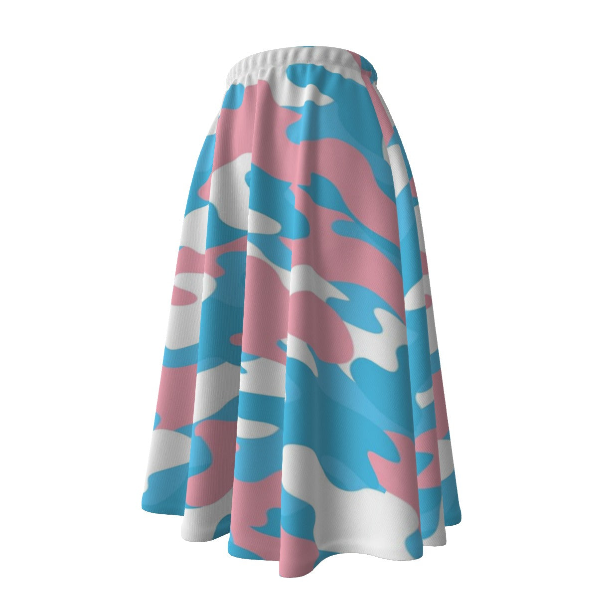 XS-6XL Blue Pink White Pride Camo Long Maxi Skirt w/Pockets