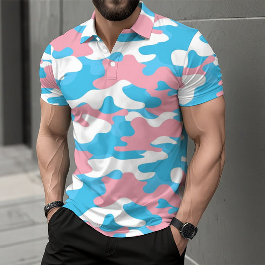 S-5XL Pride Camouflage Boyfriend Polo Shirt